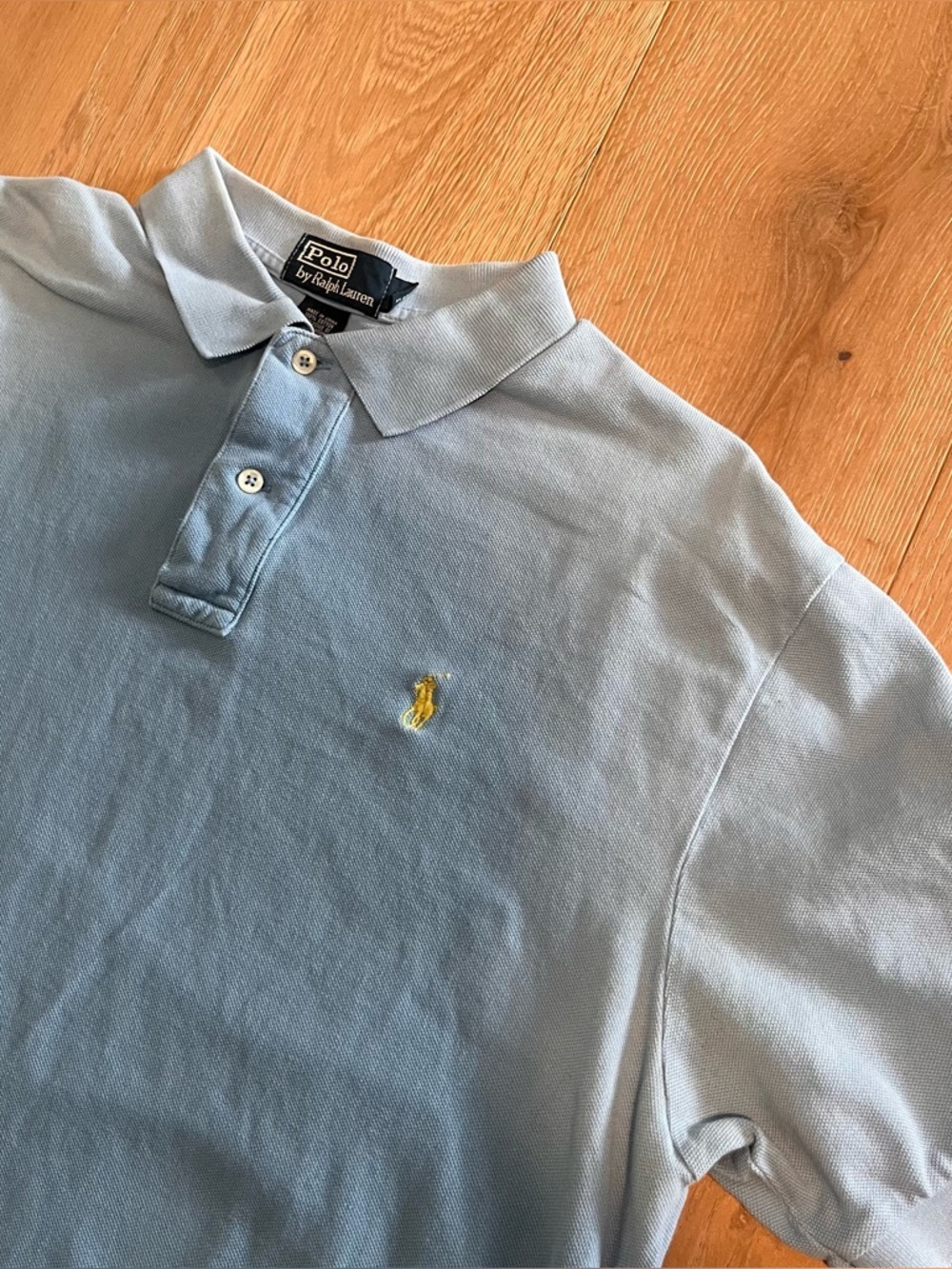 Polo Ralph Lauren Polo Shirt Light Blue Embroidered Logo Classic